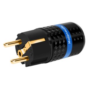Wtyczka do zasilania na kabel monosaudio E102 GOLD MIEDZIANA HI-END